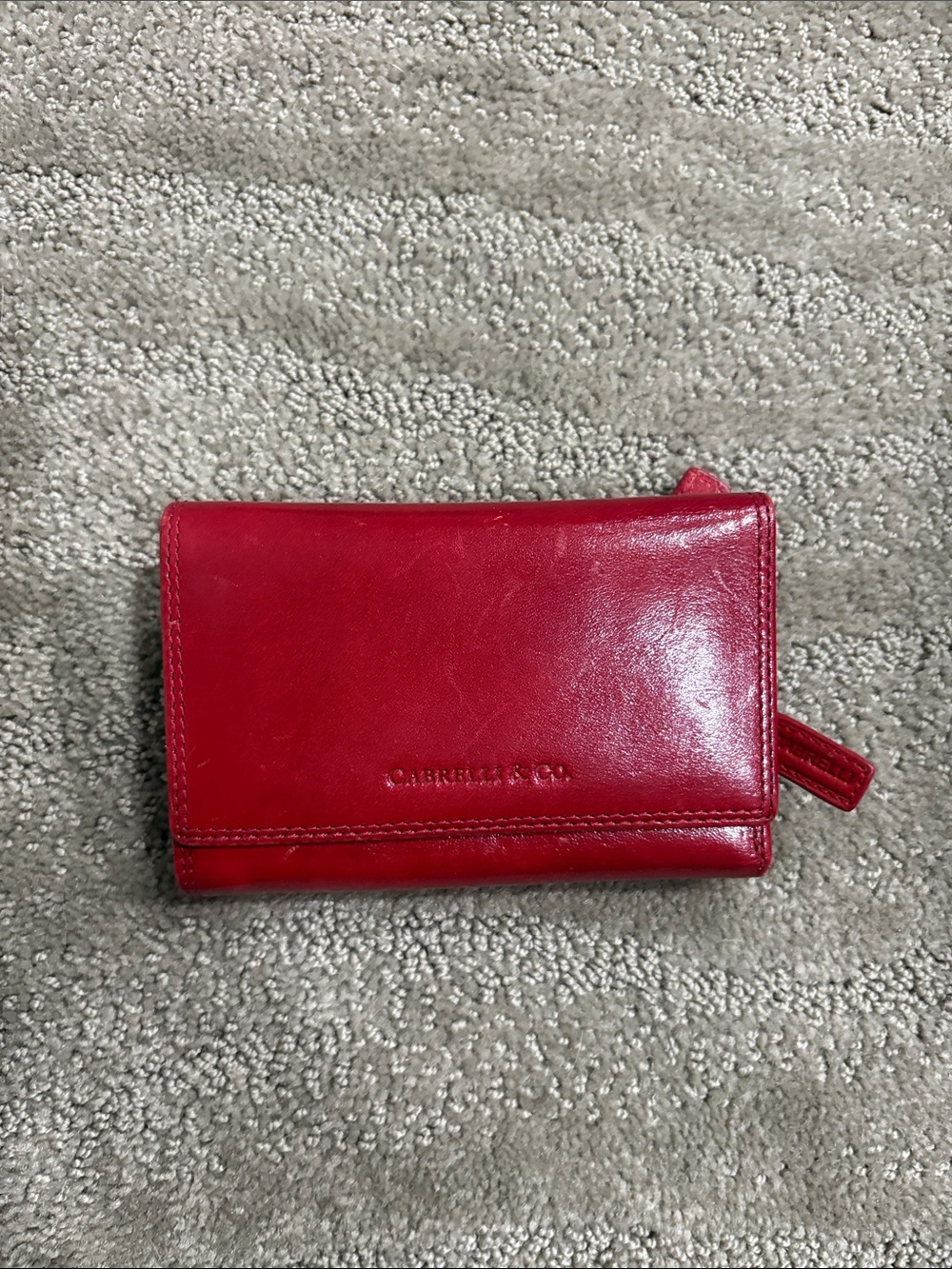 Bright Red Leather Wallet - Cabrelli & Co.